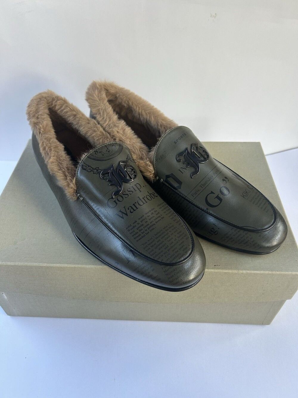 JOHN GALLIANO Men’s Loafers Green US Size 8 EU Size 41 Made In Italy